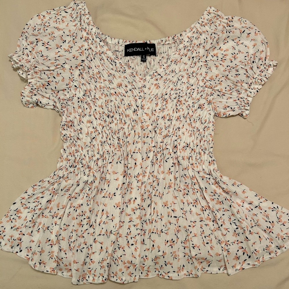 Floral Peplum Style Shirt